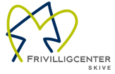 Frivilligcenter skives logo - En pil med et hjerte